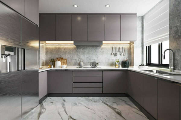 modern-kitchen-interior-home-with-kitchenware3d-illustration